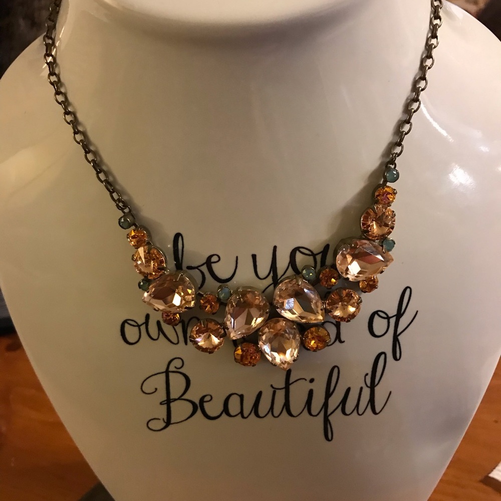 Sorrelli Crystal Nested Pear Statement Necklace